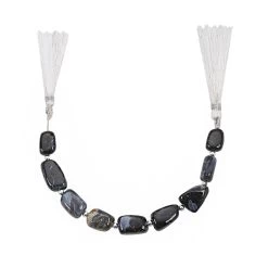 65cts Pietersite Smooth Tumble Approx 9.5x8.5 To 14x10mm, 13cm Strand With Spacers 5 65cts Pietersite Smooth Tumble Approx 9.5x8.5 To 14x10mm, 13cm Strand With Spacers -Fashion Accessories fbru02 1