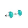 8cts Peru Icy Amazonite Round Cabs Approx 10mm With 925 Sterling Silver Mount, 1pair -Fashion Accessories fgm201