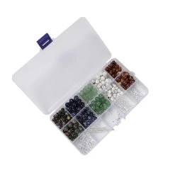 Bright Coloured 6mm / 8mm Gemstone Rounds (Sodalite, Red Stone, Green Aventurine, Howlite & Fancy Jasper) & Silver Plated Base Metal Findings