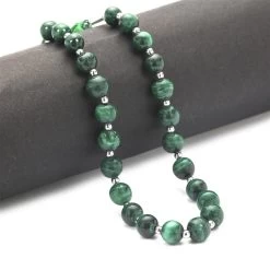 40cts Malachite Smooth Round Approx 4 To 5mm 20cm Strand With Spacers -Fashion Accessories ftru26 2