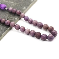 40cts Bursa Purple Jadeite Jade Smooth Round Approx 5mm To 7mm 13cm Strand -Fashion Accessories fyru49 2