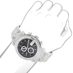 Real Diamond Men's Gucci G-Chrono Watch 101M Iced Out 15 Carats YA101309 -Fashion Accessories genuine mens gucci chrono diamond watch 15ct p 45374bod