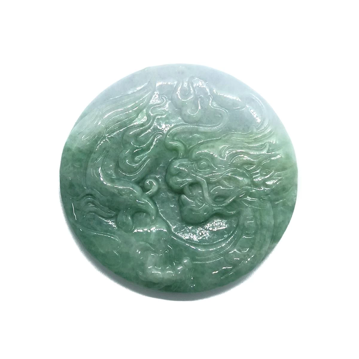 100cts Type A Jadeite Carved Dragon-Phoenix Pendant, Approx. 50mm, 1pc 3 100cts Type A Jadeite Carved Dragon-Phoenix Pendant, Approx. 50mm, 1pc