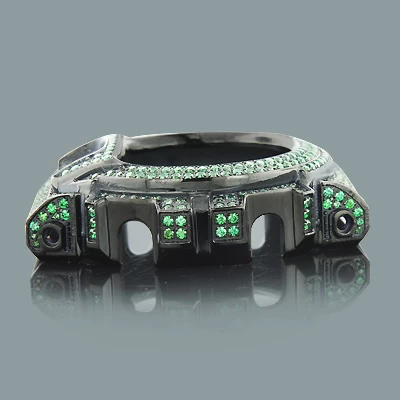 Casio Green G-Shock Bezel With Crystals In Black Steel 4 Casio Green G-Shock Bezel With Crystals In Black Steel - Image 2