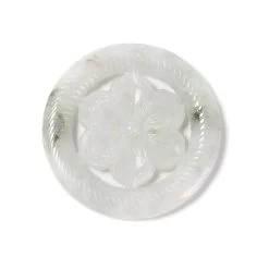 95cts Type A White Jadeite Floating Lotus Pendant, Approx 50mm