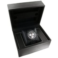 Hip-Hop Custom Joe Rodeo Men's Black Diamond Watch 36.7ct Master Pilot -Fashion Accessories hip hop watches custom joe rodeo mens black diamond watch 367ct box