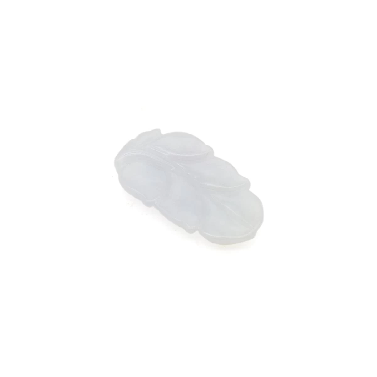 53cts Type A Ice Jadeite Leaf Approx 23x38mm, 1pc 3 53cts Type A Ice Jadeite Leaf Approx 23x38mm, 1pc