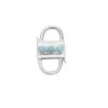 925 Sterling Silver Clasp Approx 26x14mm With 0.37cts Sleeping Beauty Turquoise Round Cabochon -Fashion Accessories hzvz17