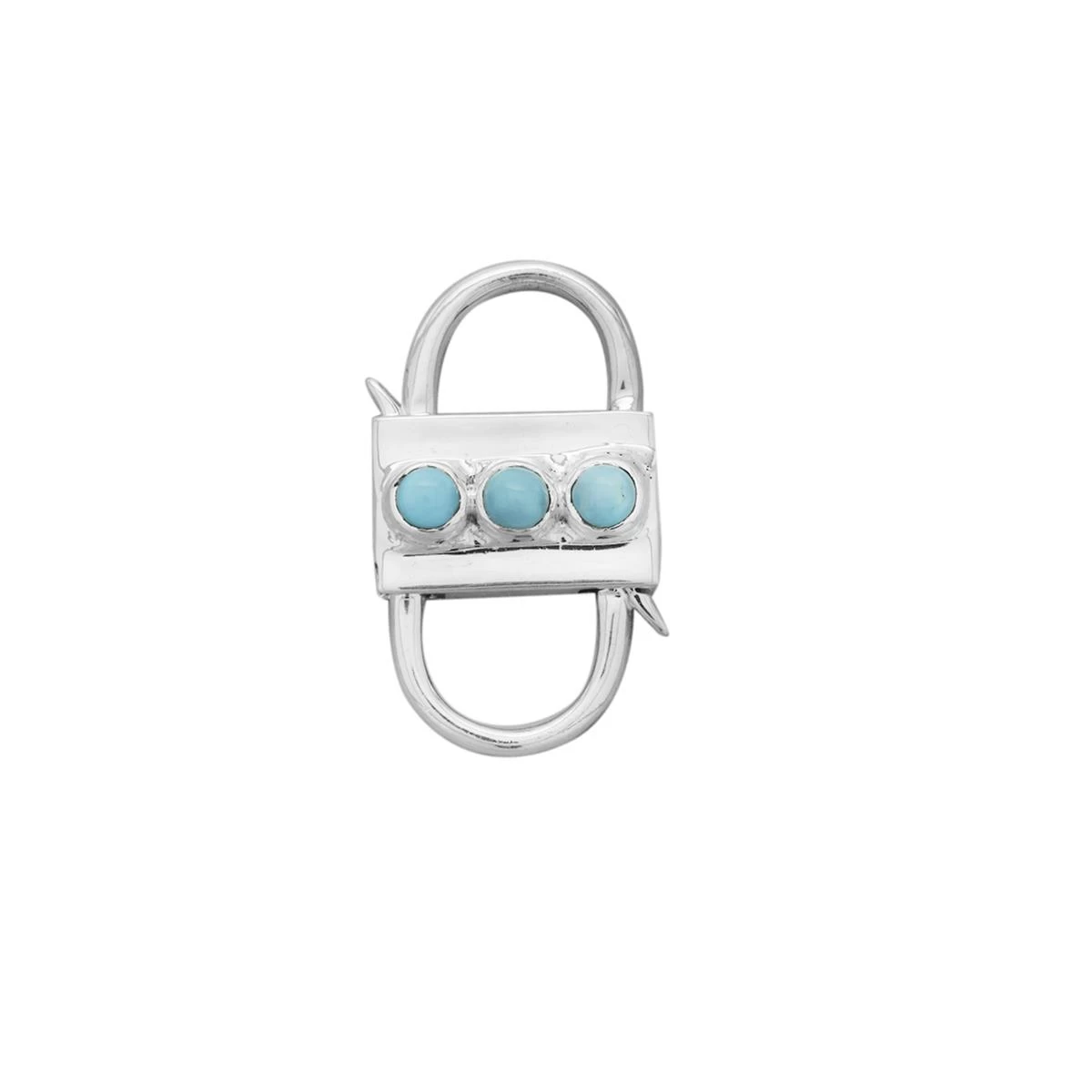 925 Sterling Silver Clasp Approx 26x14mm With 0.37cts Sleeping Beauty Turquoise Round Cabochon 3 925 Sterling Silver Clasp Approx 26x14mm With 0.37cts Sleeping Beauty Turquoise Round Cabochon