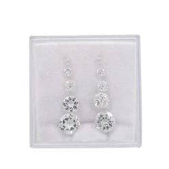 7cts White Topaz Rounds Faceted Set (2mm,3mm,4mm,6mm & 8mm) (10Pcs)