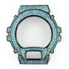 Casio Iced Out Black G-Shock Bezel With Teal Crystals -Fashion Accessories iced out black g shock bezel with teal crystals 1