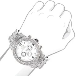 Iced Out Luxurman Men's Diamond Watch 1.25ct White MOP -Fashion Accessories iced out luxurman mens diamond watch 125ct white mop 3