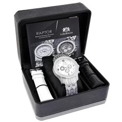 Iced Out Luxurman Men's Diamond Watch 1.25ct White MOP -Fashion Accessories iced out luxurman mens diamond watch 125ct white mop 4