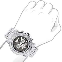 Iced Out Men's Diamond Watch Luxurman 2ct Escalade Oversized W Chronograph -Fashion Accessories iced out mens diamond watch luxurman 2ct escalade oversized w chronograph bod