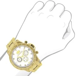 Iced Out Men's Luxurman Watch With Diamond Band 1.25ct Yellow Gold 9 Iced Out Men's Luxurman Watch With Diamond Band 1.25ct Yellow Gold -Fashion Accessories iced out mens luxurman watch with diamond band 125ct yellow gold 3 1