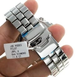 Oversized Iced Out Joe Rodeo Pilot Men's Diamond Watch 11 Carats -Fashion Accessories iced out watches joe rodeo mens diamond watch 11ct p 9277 back2