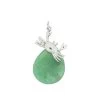 925 Sterling Silver Crab Pinch Bail With Pear Shape Top Drilled Cabs Chrysoprase Approx 25x20mm -Fashion Accessories ijvz53