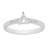 925 Sterling Silver Ring Mount With Zircon (To Fit 5mm Triangle Gemstones) -Fashion Accessories ild167
