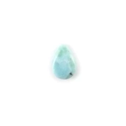 10cts Larimar High Polish Drop Approx 18x12mm With 1.25mm Drill Hole