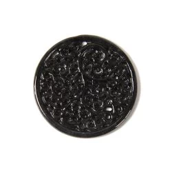 30cts Type A Black Jadeite Pendant Approx 40mm, 1pc