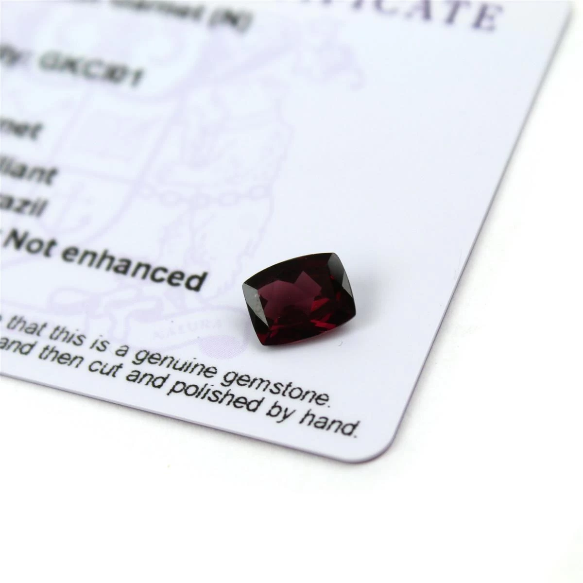 2.2cts Tocantin Garnet 9x7mm Cushion (N) 3 2.2cts Tocantin Garnet 9x7mm Cushion (N)