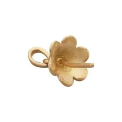 Rose Gold 925 Sterling Silver Cap Bail Flower Approx 11x22mm With White Zircon -Fashion Accessories javz17 2