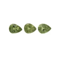 0.5cts Green Dragon Demantoid Garnet 4x3mm Pear Pack Of 3 (N)