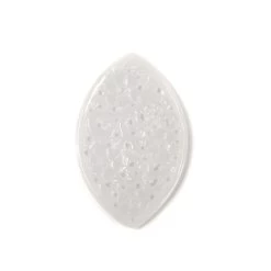 18cts Type A White Jadeite Carved Marquise Pendant, Approx 25x40mm, 1pcs