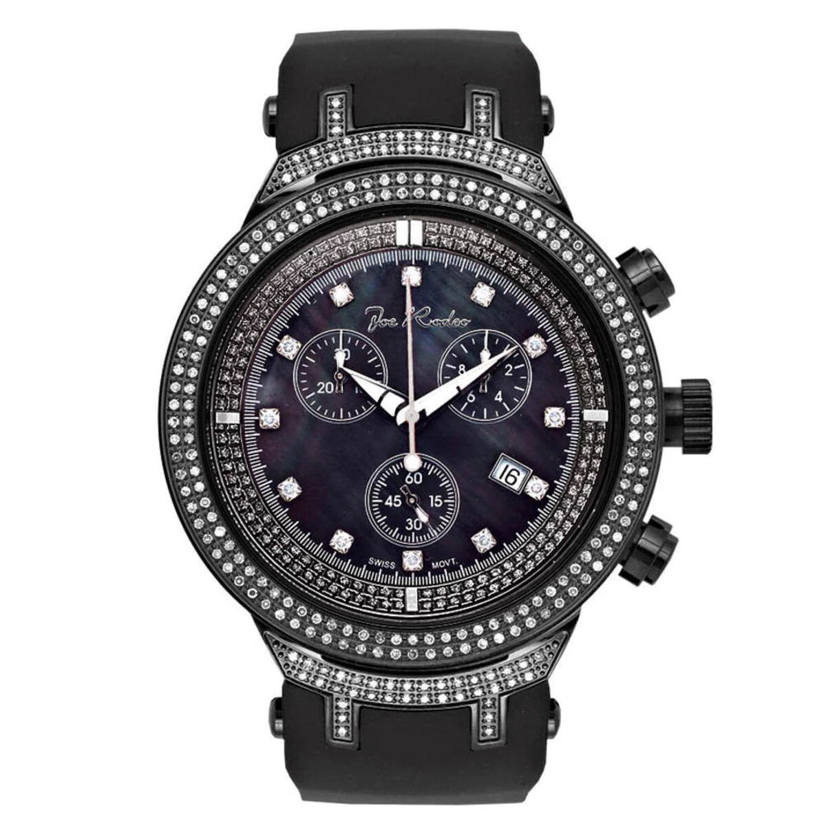 Joe Rodeo Diamond 2.20ct JoJo Master Black Dial Watch 3 Joe Rodeo Diamond 2.20ct JoJo Master Black Dial Watch