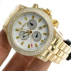 Joe Rodeo Diamond Master Pilot Men's Watch 7ct -Fashion Accessories joe rodeo diamond watches master pilot mens watch 7ct p 35642 bod3