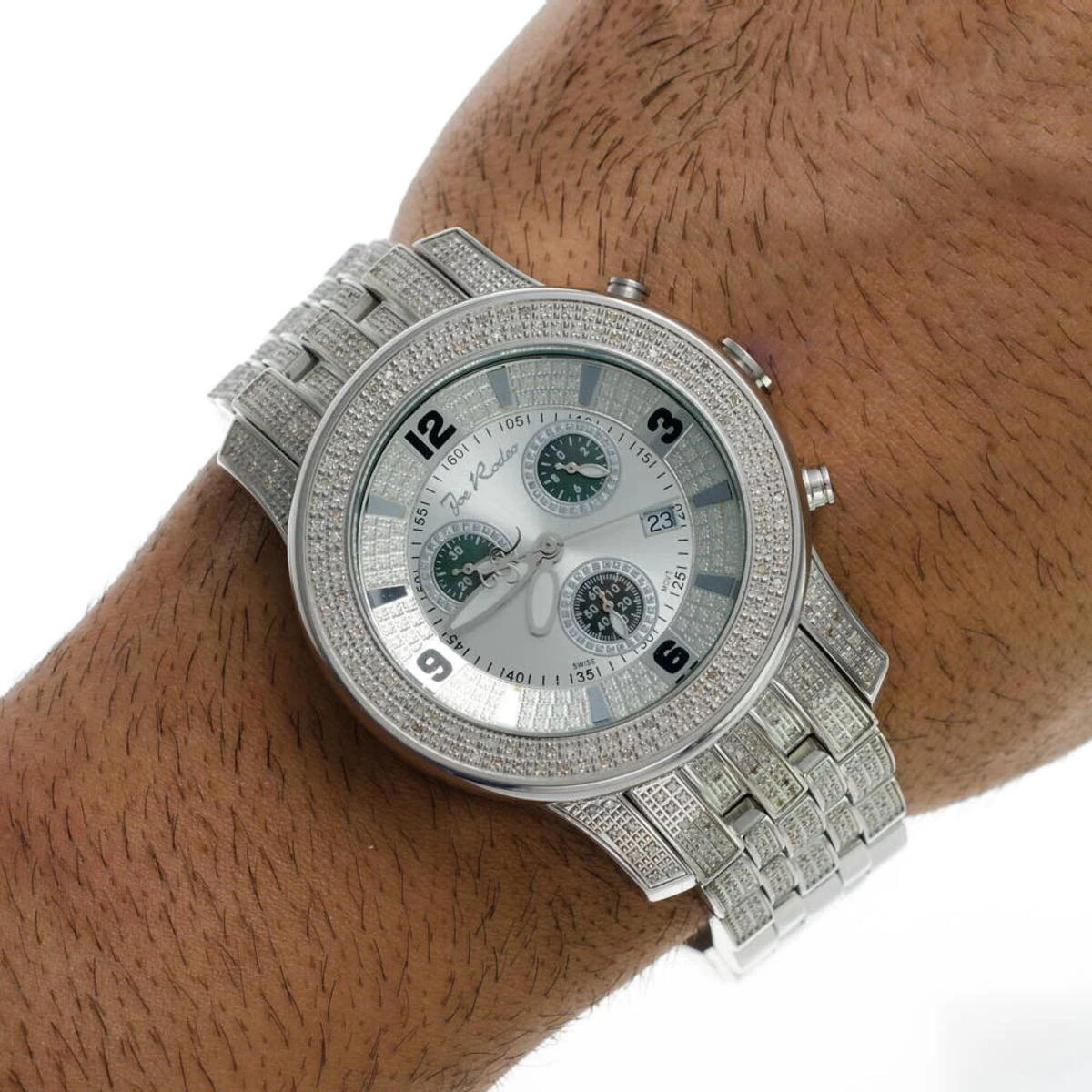 Joe Rodeo Watch With Diamond Band 3.50ct 2000 Men's 9 Joe Rodeo Watch With Diamond Band 3.50ct 2000 Men's - Image 7