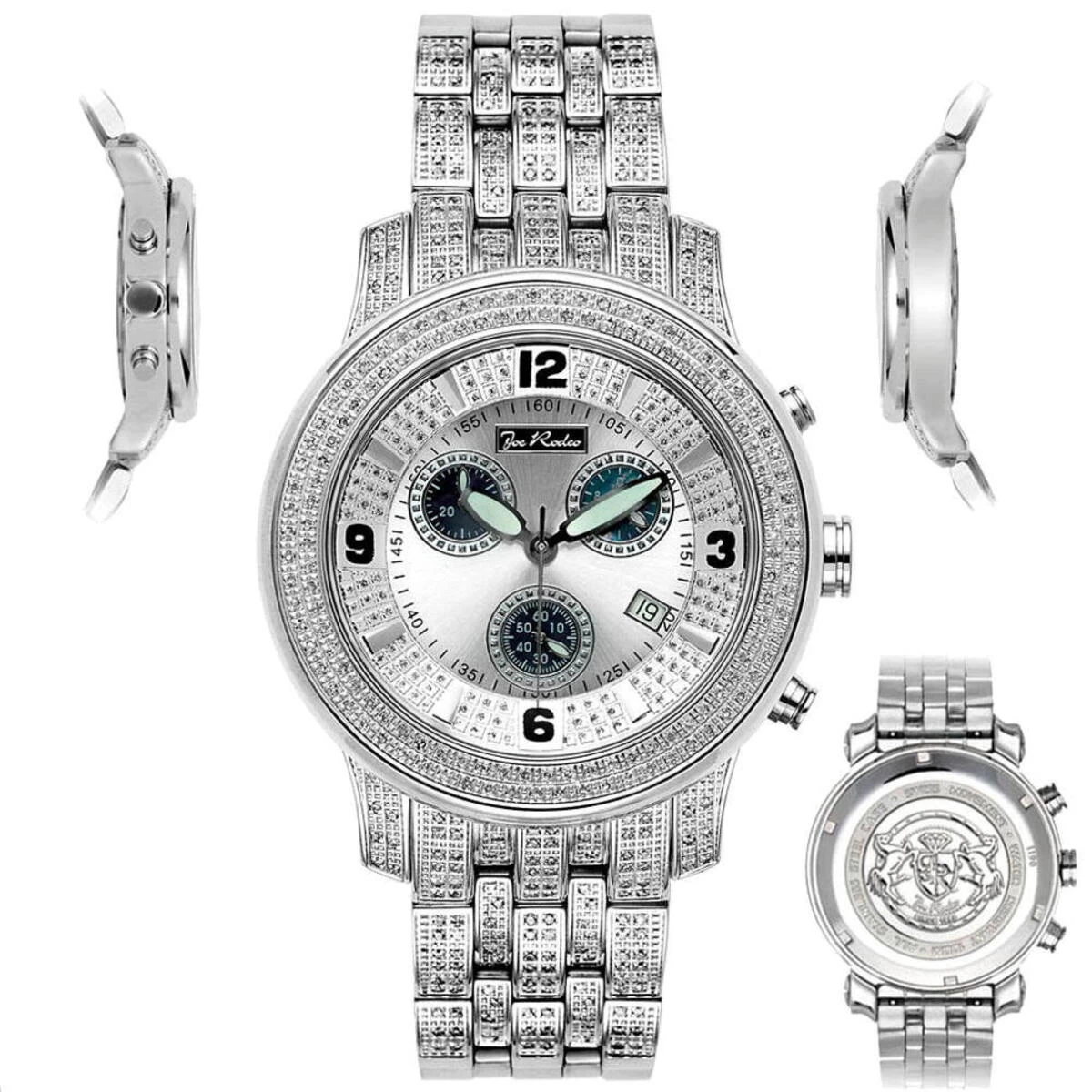 Joe Rodeo Watch With Diamond Band 3.50ct 2000 Men's 8 Joe Rodeo Watch With Diamond Band 3.50ct 2000 Men's - Image 6