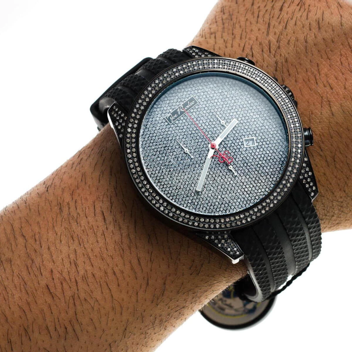 Joe Rodeo Men's Diamond Watch 2.25ct Black Empire 9 Joe Rodeo Men's Diamond Watch 2.25ct Black Empire - Image 7