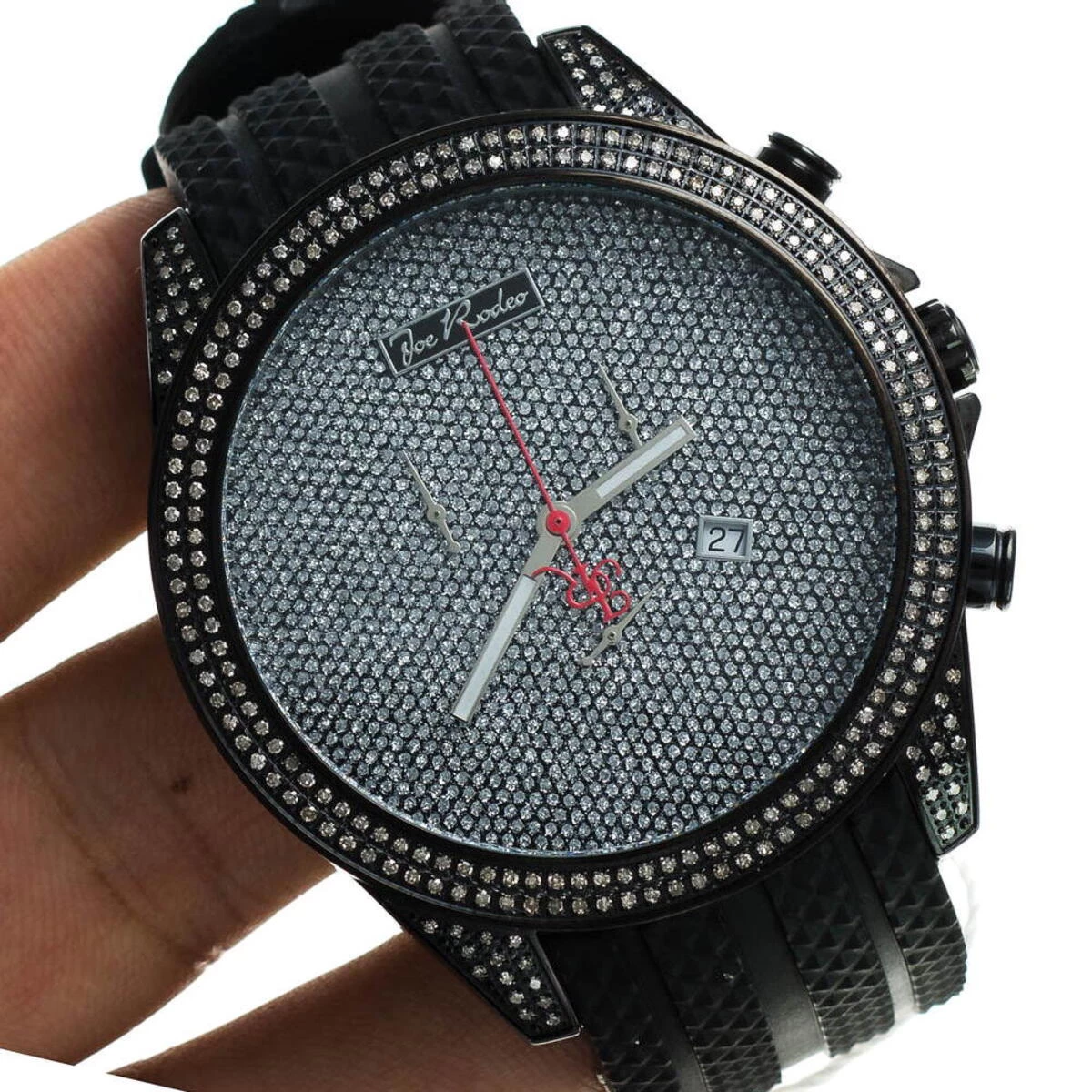 Joe Rodeo Men's Diamond Watch 2.25ct Black Empire 10 Joe Rodeo Men's Diamond Watch 2.25ct Black Empire - Image 8