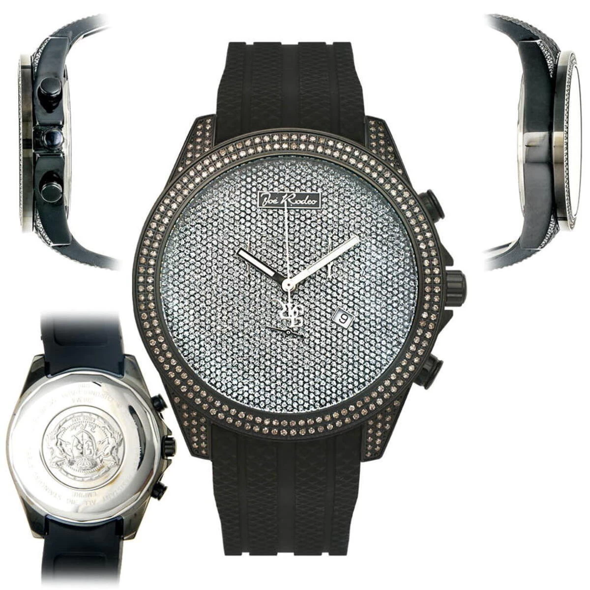 Joe Rodeo Men's Diamond Watch 2.25ct Black Empire 8 Joe Rodeo Men's Diamond Watch 2.25ct Black Empire - Image 6