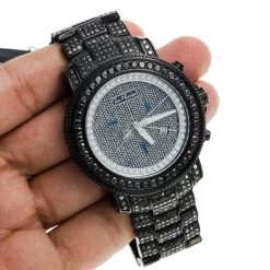 Joe Rodeo Men's Junior Black Diamond Watch 27ct -Fashion Accessories joe rodeo mens watches junior black diamond watch 27ct p 22605 bod3