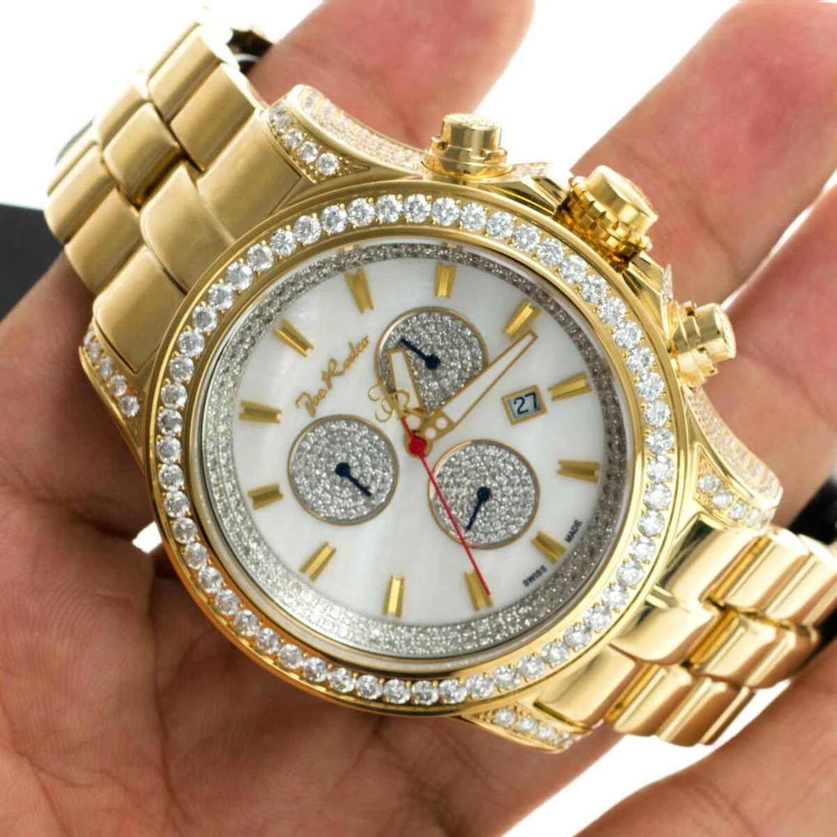 Joe Rodeo Men's Diamond Watch 14.70ct 9 Joe Rodeo Men's Diamond Watch 14.70ct - Image 7