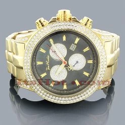 Joe Rodeo Yellow Gold Tone Men's Diamond Watch Master Pilot 7ct -Fashion Accessories joe rodeo watches mens diamond watch master pilot 7ct p 35651 2795 20191128 07 50