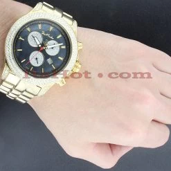 Joe Rodeo Yellow Gold Tone Men's Diamond Watch Master Pilot 7ct -Fashion Accessories joe rodeo watches mens diamond watch master pilot 7ct p 35651bod