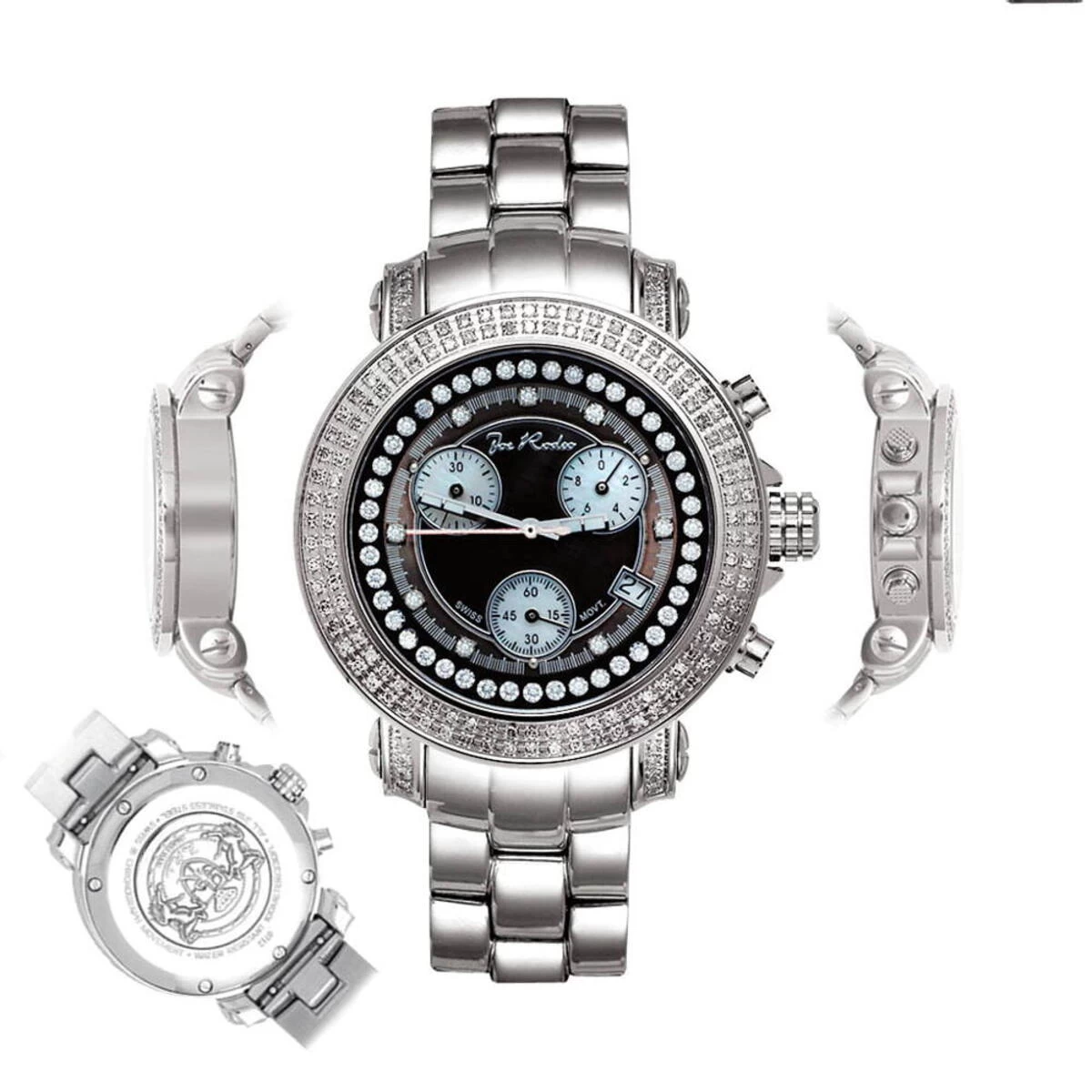 Joe Rodeo Women's Diamond Watch 1.25ct Rio Black MOP 8 Joe Rodeo Women's Diamond Watch 1.25ct Rio Black MOP - Image 6