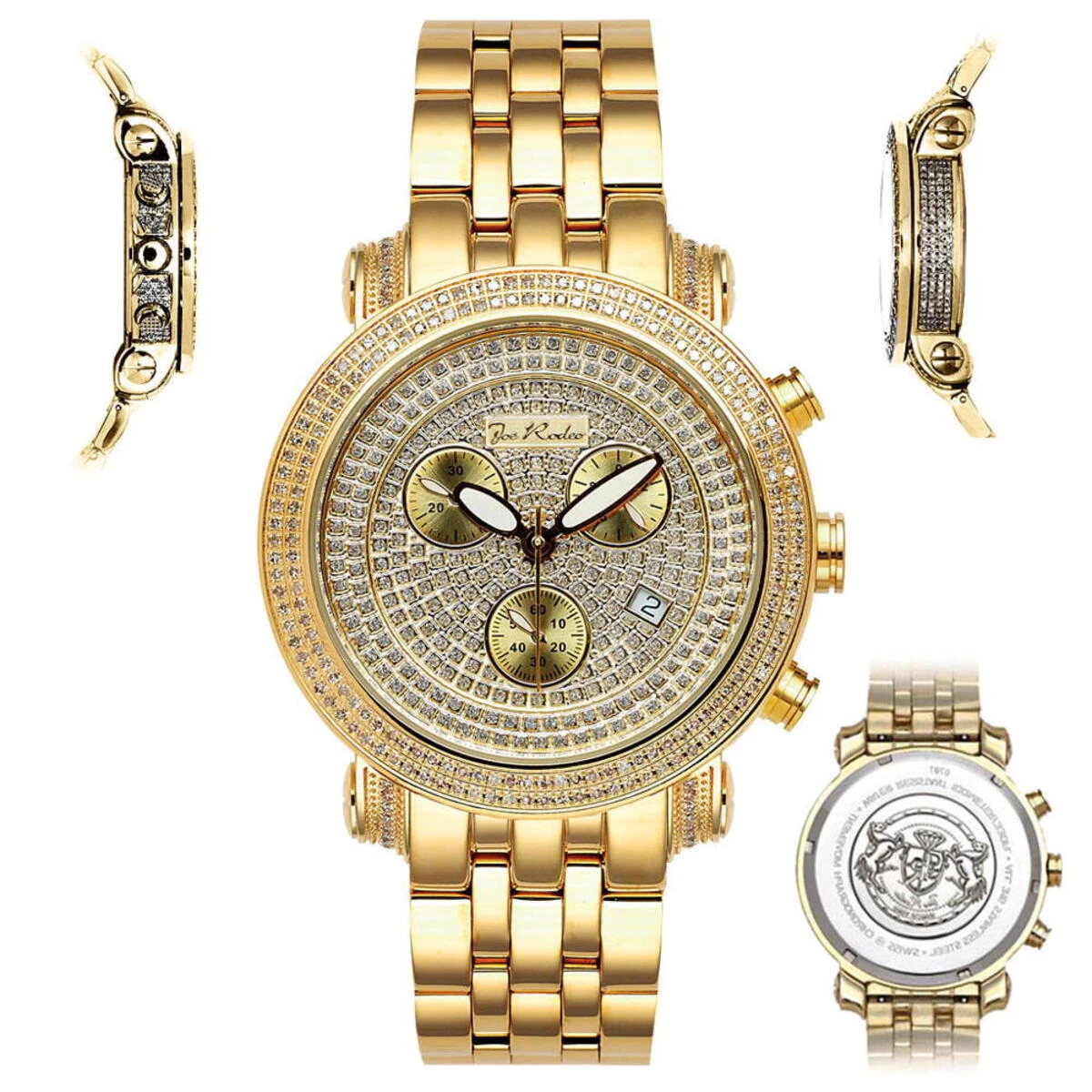 JoJo Diamond Watch Joe Rodeo 3.50ct Yellow Gold 8 JoJo Diamond Watch Joe Rodeo 3.50ct Yellow Gold - Image 6