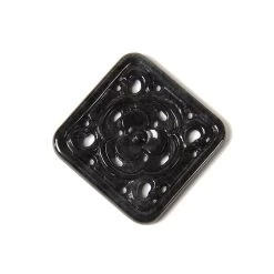 25cts Type A Imperial Black Jadeite Pendant Approx 30mm, 1pc