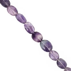 100cts Blue John Fluorite Faceted Oval Approx 9x7 To 14x10mm, 22cm Strand