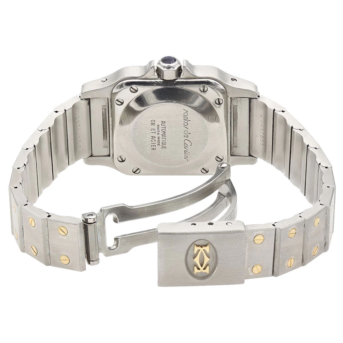 Cartier Santos Diamond Watch For Women 18k Gold & Streel Two-Tone 24mm Case 4 Cartier Santos Diamond Watch For Women 18k Gold & Streel Two-Tone 24mm Case - Image 2