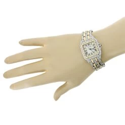 27mm Ladies Cartier Panthere Mini 18K Gold & Steel Two-Tone Diamond Watch -Fashion Accessories ladies cartier panthere mini 18k gold steel two tone vintage diamond watch 1ct 3