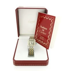 27mm Ladies Cartier Panthere Mini 18K Gold & Steel Two-Tone Diamond Watch -Fashion Accessories ladies cartier panthere mini 18k gold steel two tone vintage diamond watch 1ct 4
