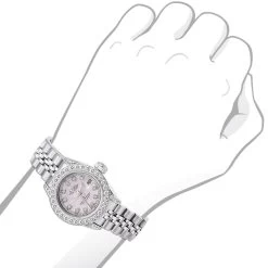 Ladies Diamond Rolex Datejust Watch Pink MOP Dial 26mm Oyster Perpetual 2ct -Fashion Accessories ladies diamond rolex datejust watch pink mop dial 26mm oyster perpetual 2ct 968832 body