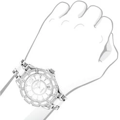 Ladies Diamond Luxurman White Ceramic Watch 1.25ct MOP Galaxy -Fashion Accessories ladies diamond watches luxurman white ceramic watch 125ct mop galaxybod