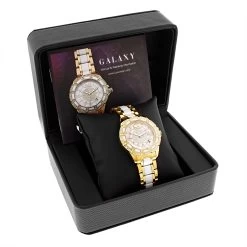 Ladies Diamond Yellow Gold Pld Steel & White Ceramic Watch Pink MOP 10 Ladies Diamond Yellow Gold Pld Steel & White Ceramic Watch Pink MOP -Fashion Accessories ladies diamond watches yellow gold pld steel white ceramic watch pink mop box
