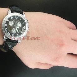 Ladies JoJo Floating Diamond Watch .75ct Rainbow Black -Fashion Accessories ladies jojo floating diamond watch 75ct rainbow black p 8560bod